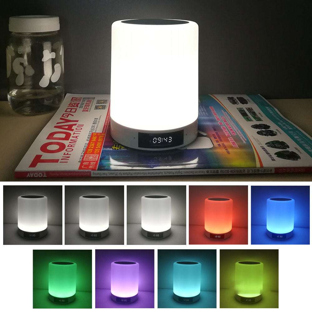 Bluetooth Speaker Alarm Clock - USB Night Light LED | Music