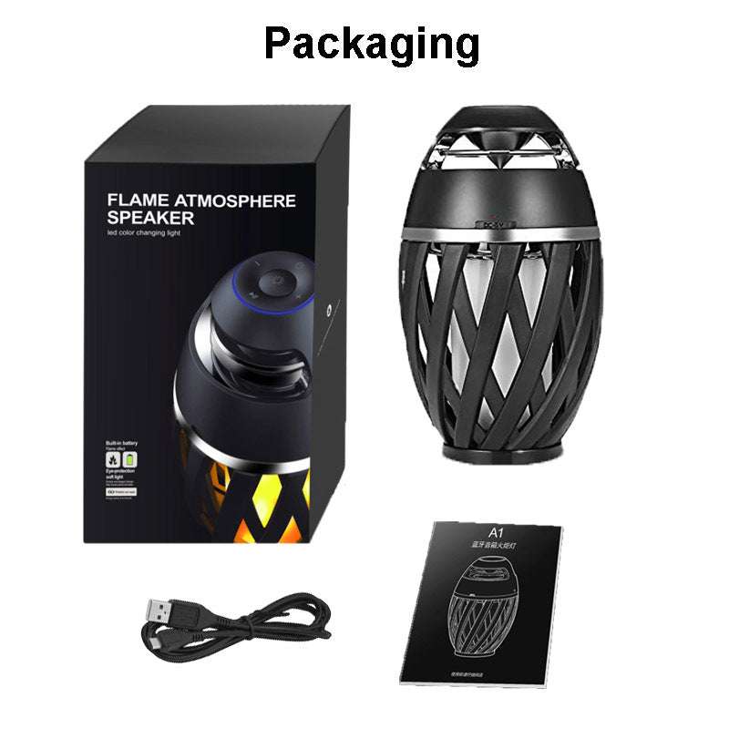Bluetooth speaker with flame-inspired LED illumination