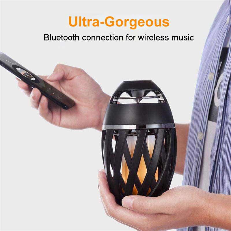 Bluetooth speaker with flame-inspired LED illumination