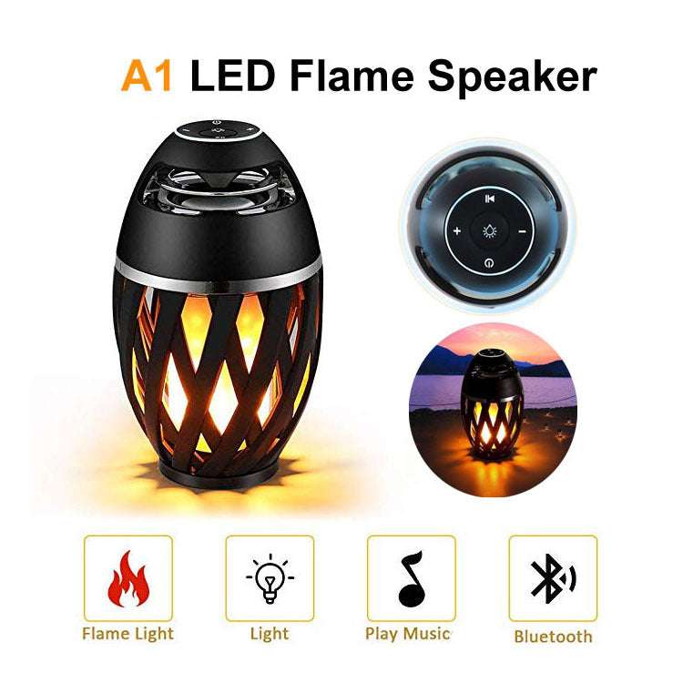 Bluetooth speaker with flame-inspired LED illumination