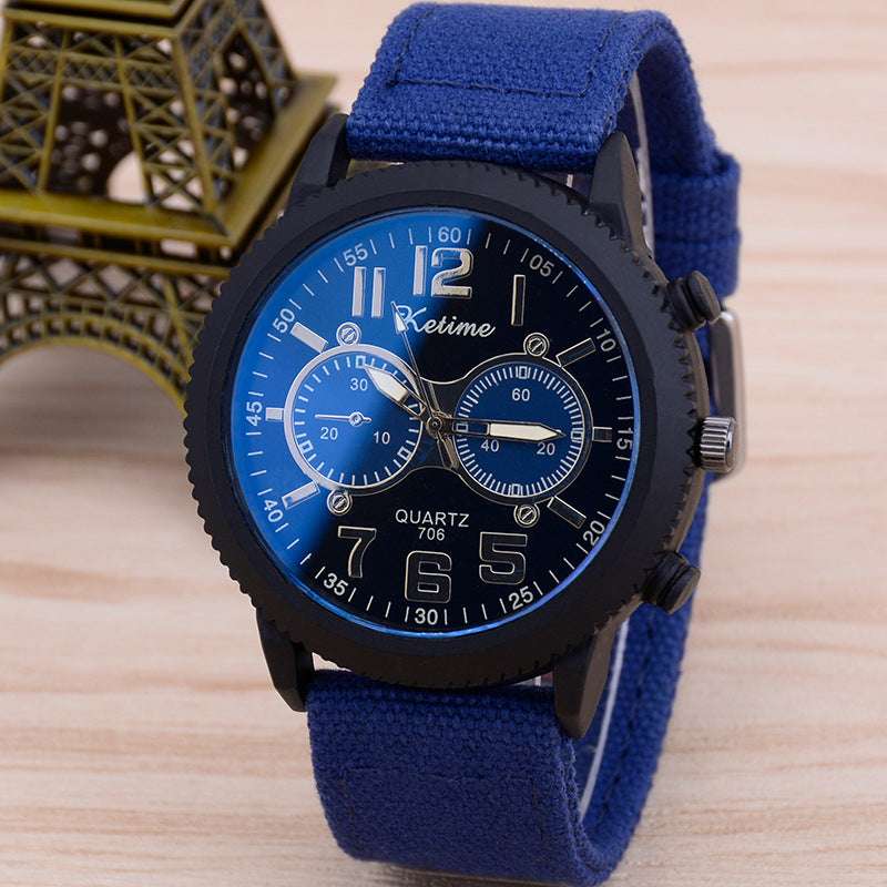 Casual Men’s Fashion Wristwatch with Cloth Band