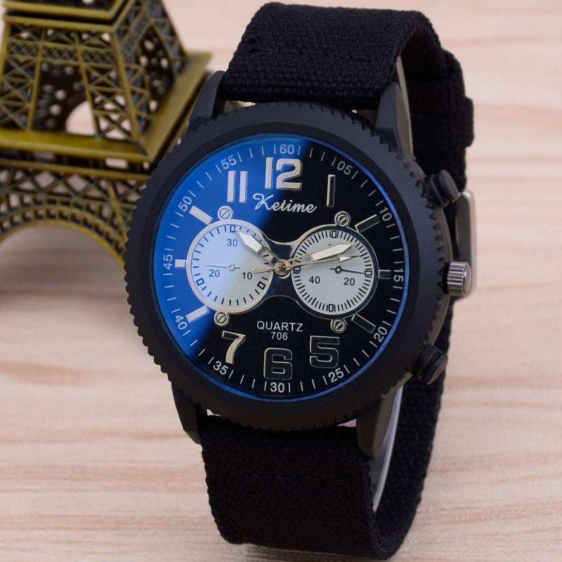 Casual Men’s Fashion Wristwatch with Cloth Band