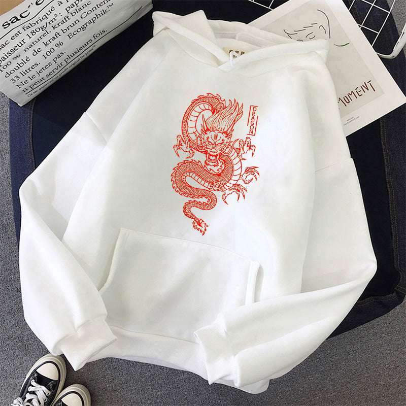 Harajuku Dragon Hoodies - Vintage Style | Wool, Polyester